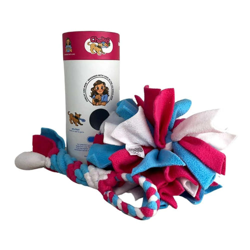 3-in-1 Enrichment Tube — Tug, Treat Dispenser & Snuffle Ball