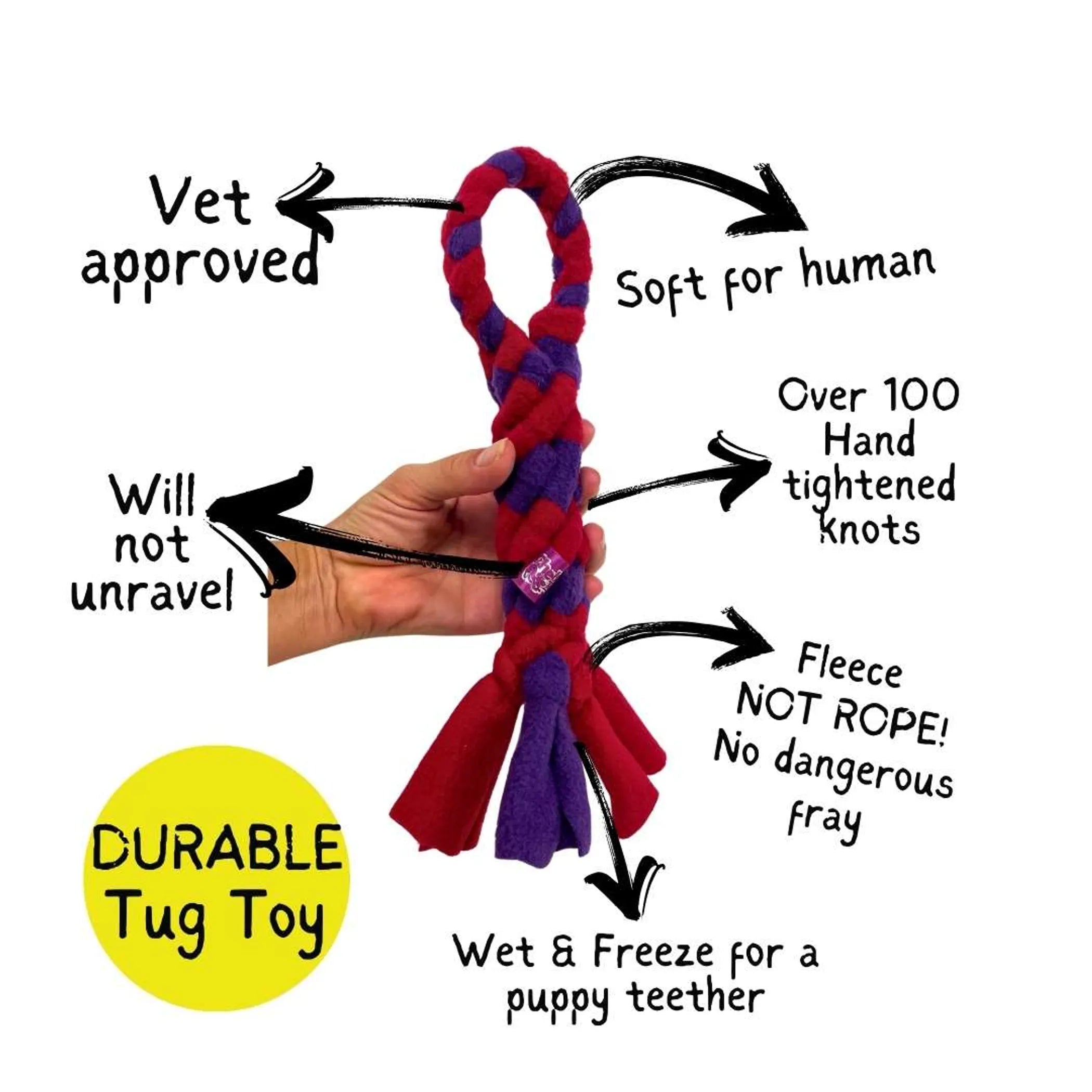 3-in-1 Enrichment Tube — Tug, Treat Dispenser & Snuffle Ball