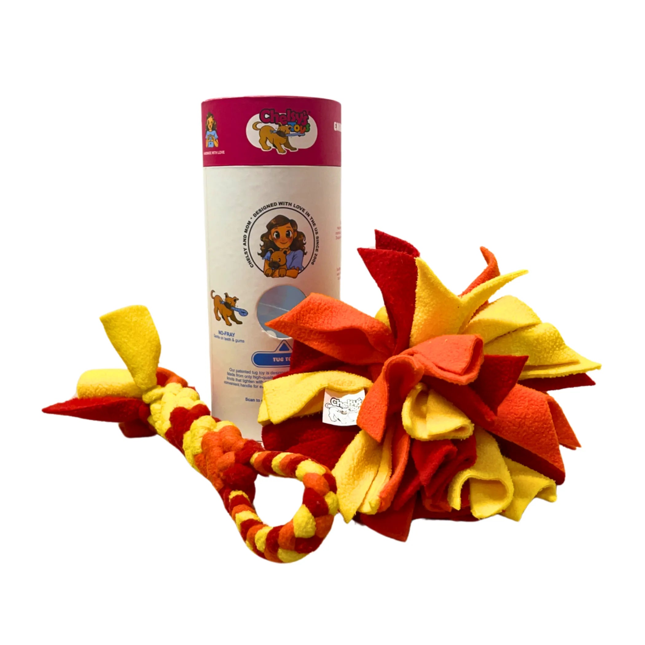 3-in-1 Enrichment Tube — Tug, Treat Dispenser & Snuffle Ball