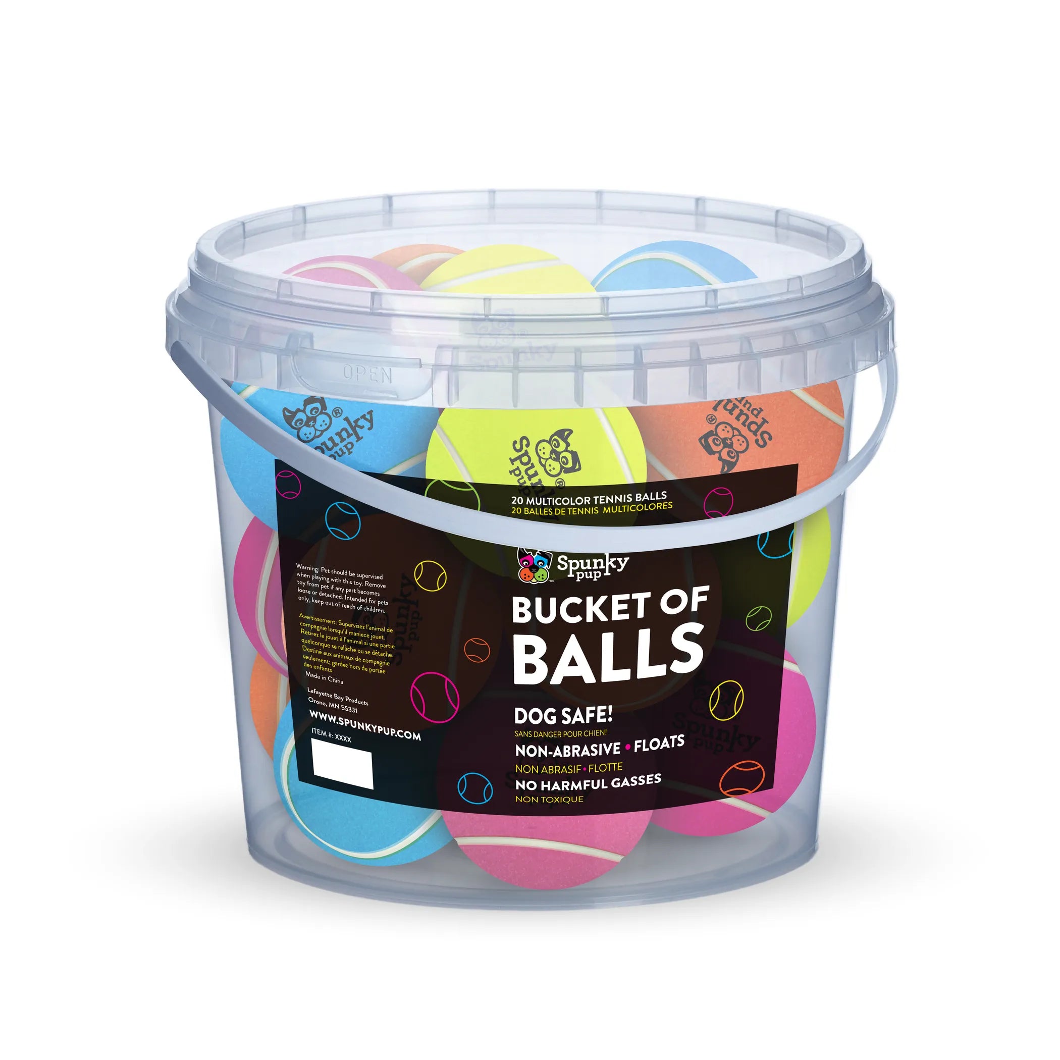 Bucket of Tennis Balls — 24 Pack