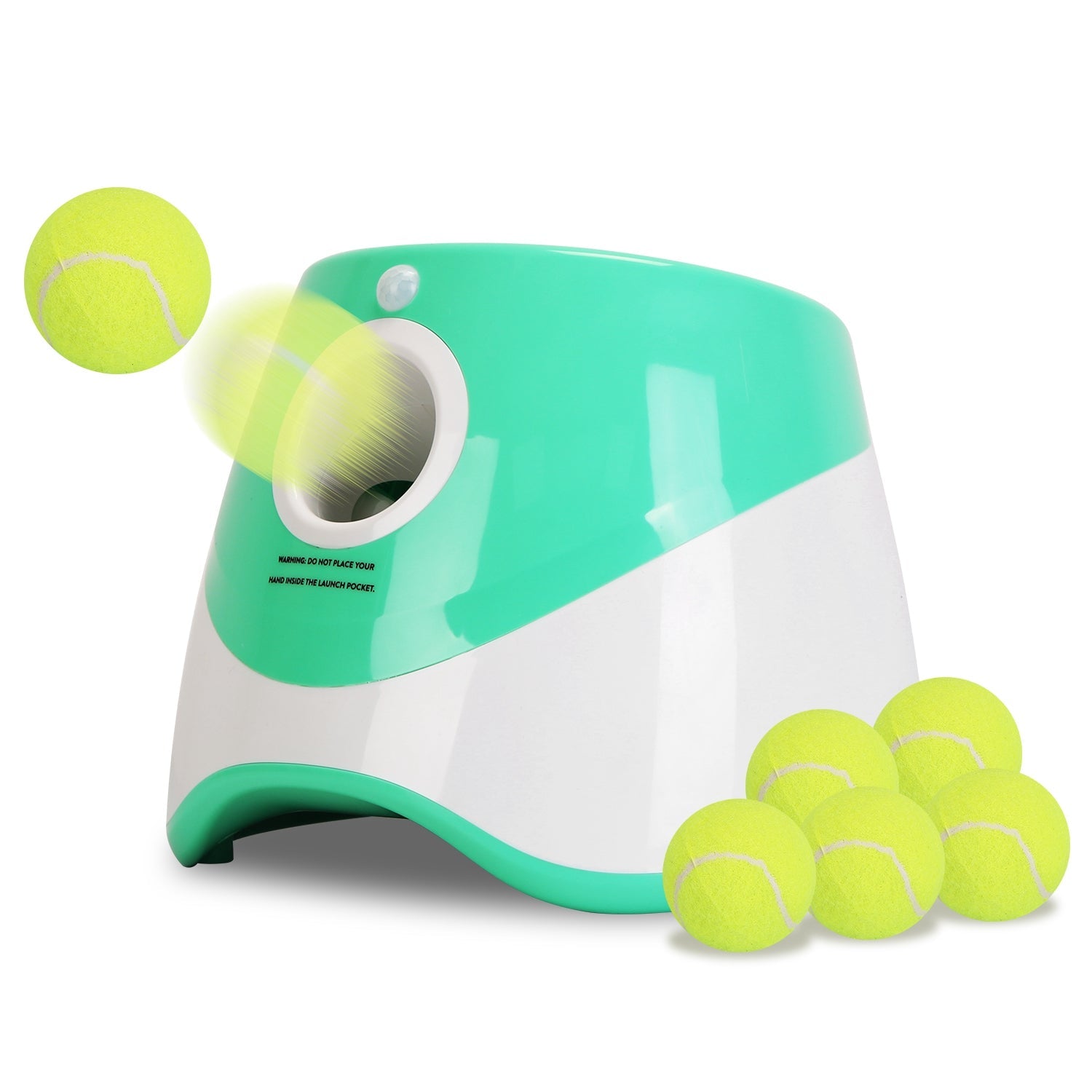 Automatic Ball Launcher — Includes 6 Tennis Balls